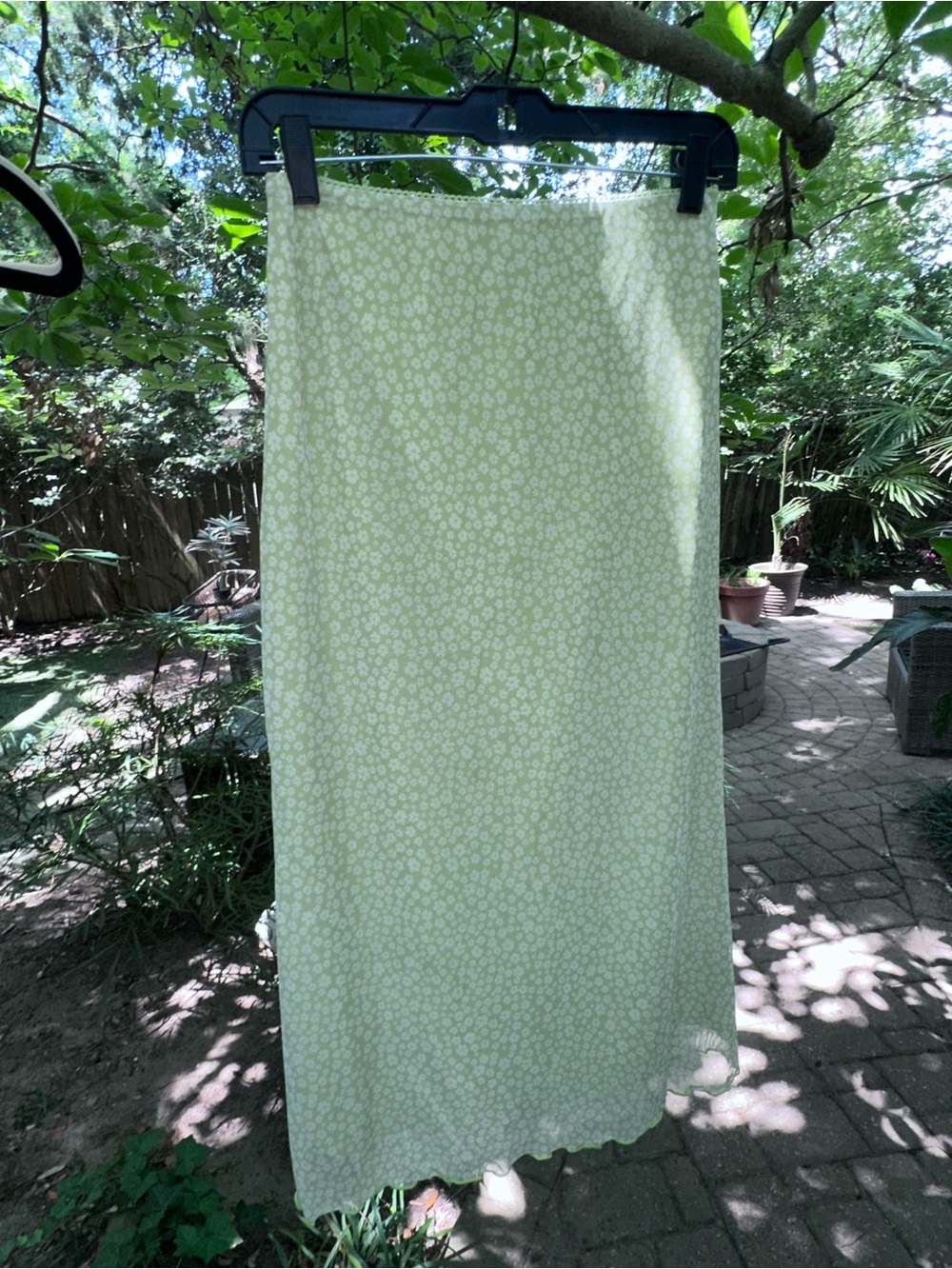 American Eagle Bright Lime Green Lace-Trim skirt